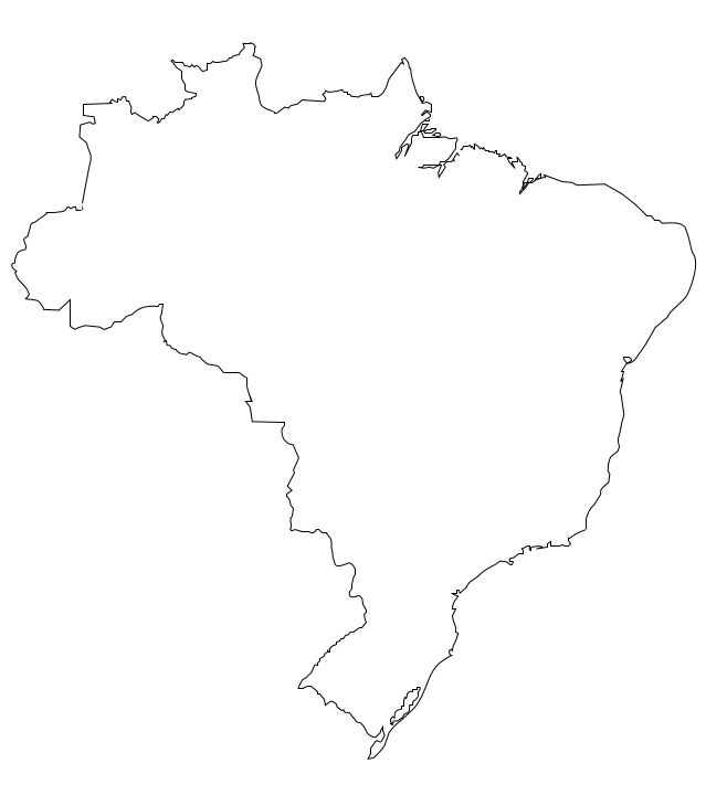 Carte Bresil à imprimer