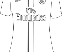 Coloriage maillot PSG